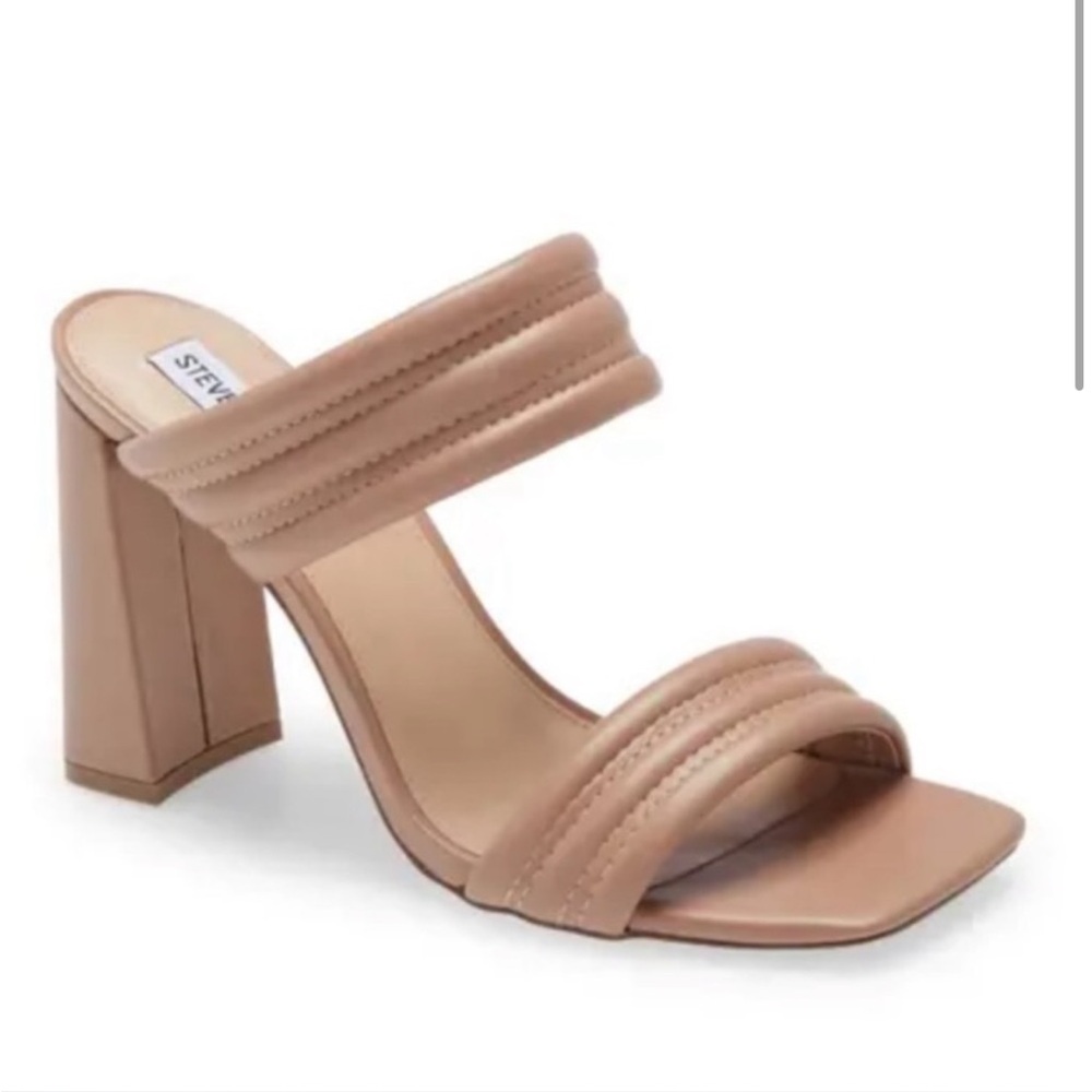 STEVE MADDEN Tahani Square Open Toe Block Heel Sandals